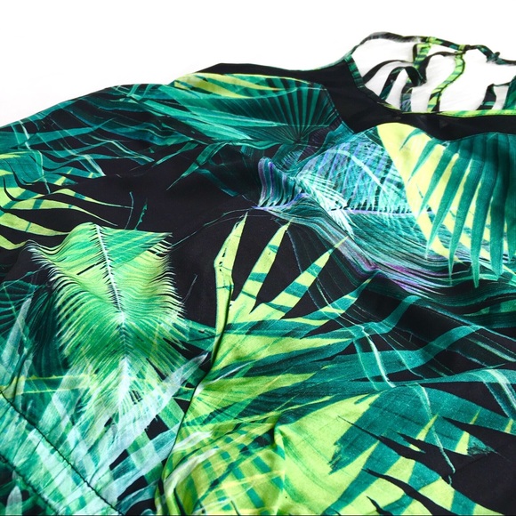 Fabletics | tropical palms strappy athletic romper - Picture 3 of 7